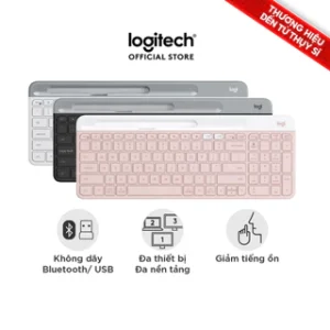 Bàn phím không dây Bluetooth Logitech K580 - Kết nối đa thiết bị, mảnh gọn, PC/ iPad